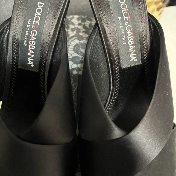 🔥🔥Dolce gabbana ciabetta tacco raso black Keira geometricoe🔥🔥 - Picture 2 of 7